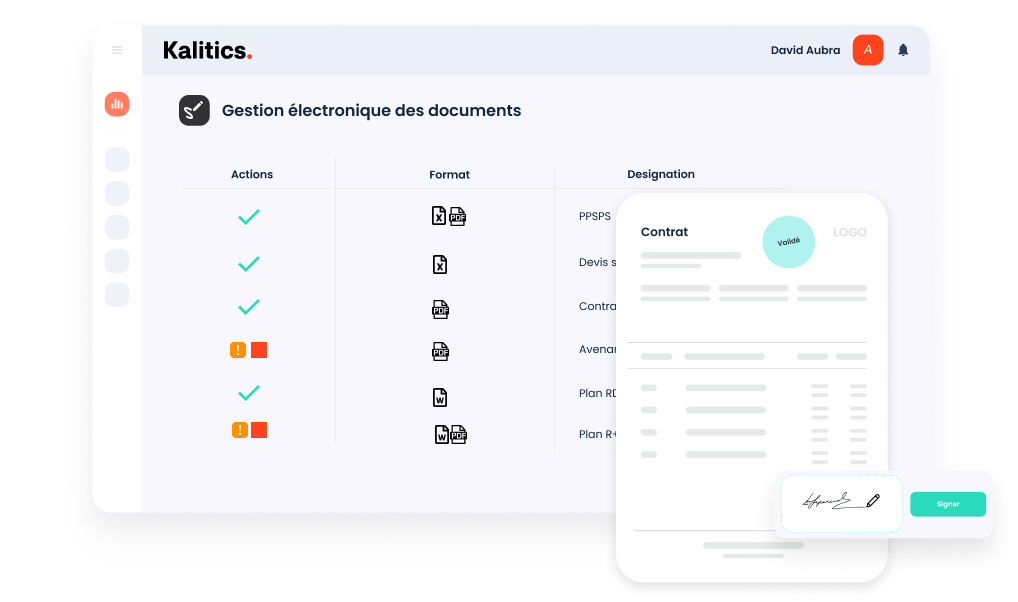 Kalitics - Logiciel BTP signature électronique