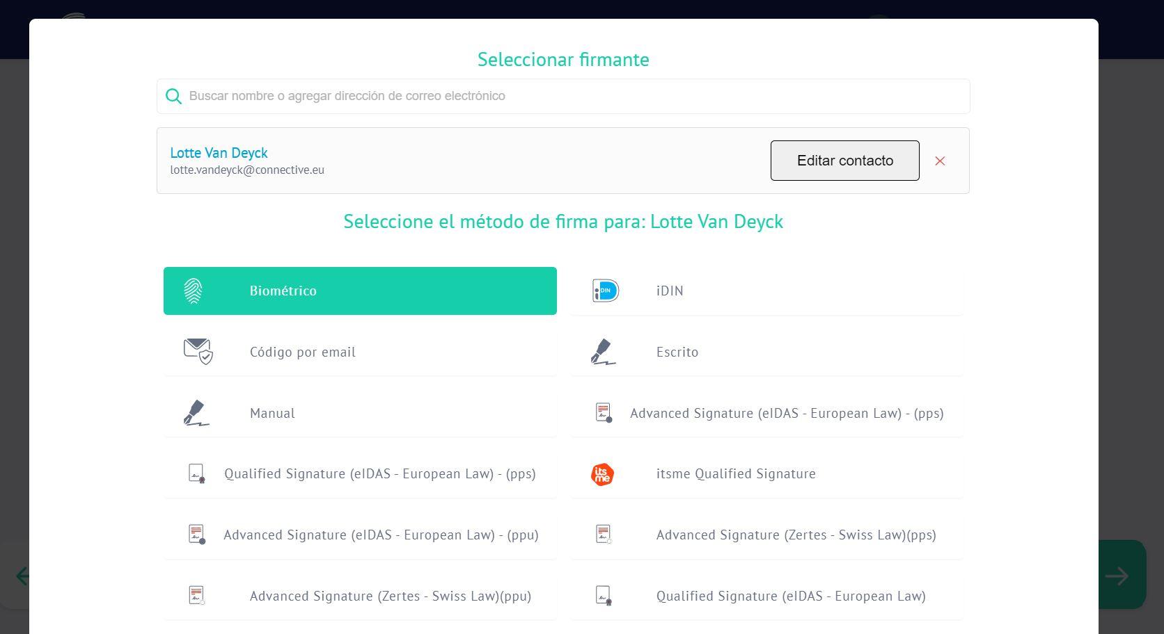 Nitro Sign Premium - Seleccionar Firmante