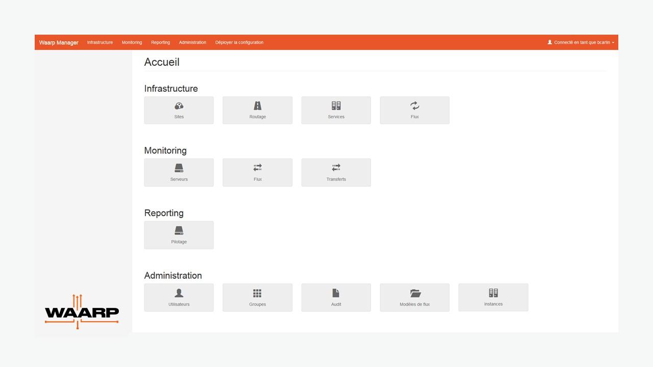 tuiles WAARP Manager