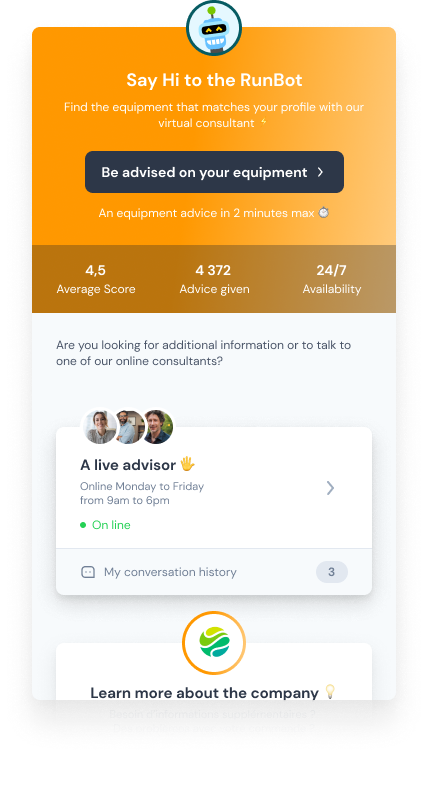 La "page d'accueil" de votre chatbot. Totalement modulable. La "page d'accueil" de votre chatbot. Totalement modulable.