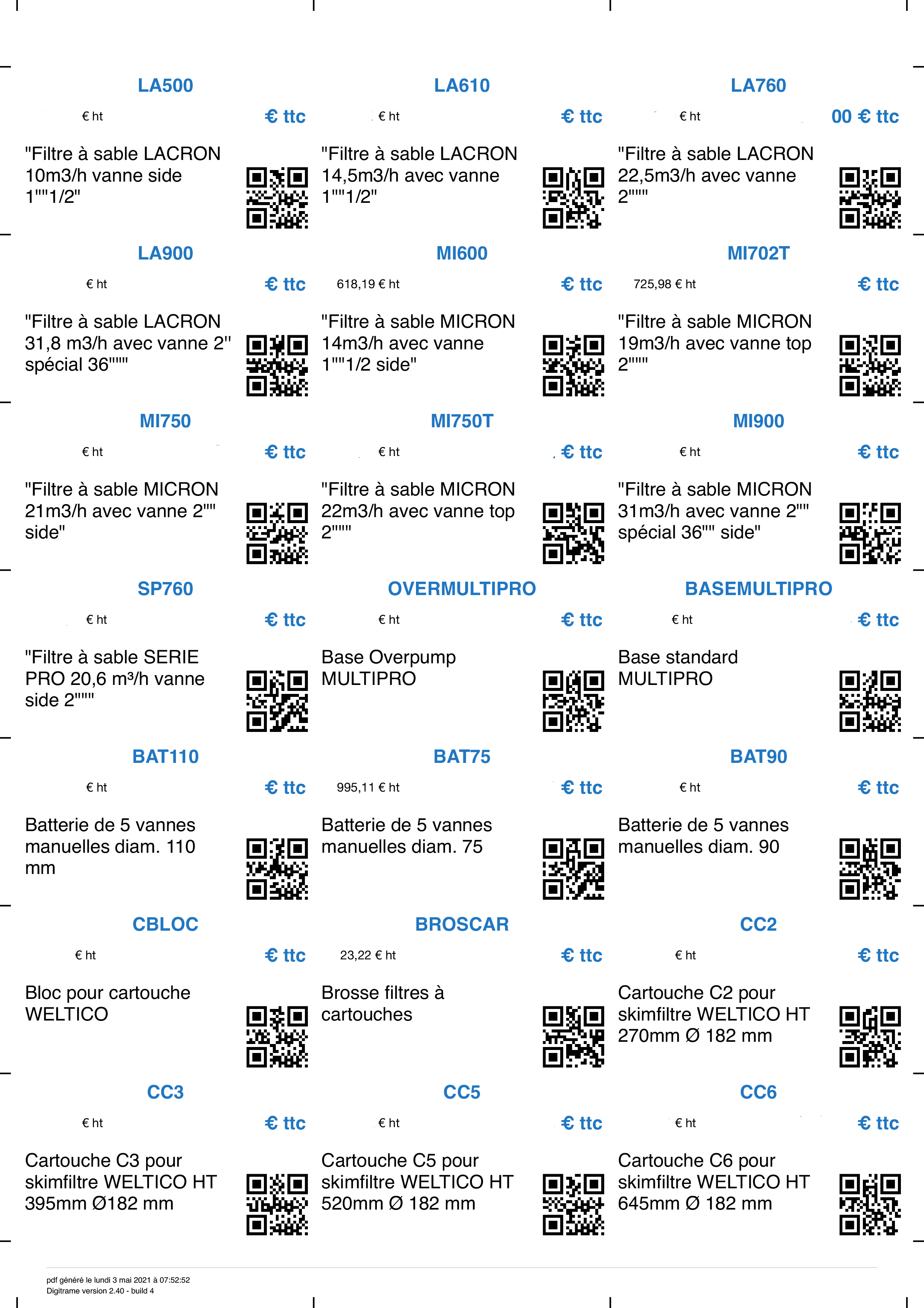 impression étiquette produit avec scan du QR code pour la gestion du stoc, saisie rapide de devis, Bon de livraison