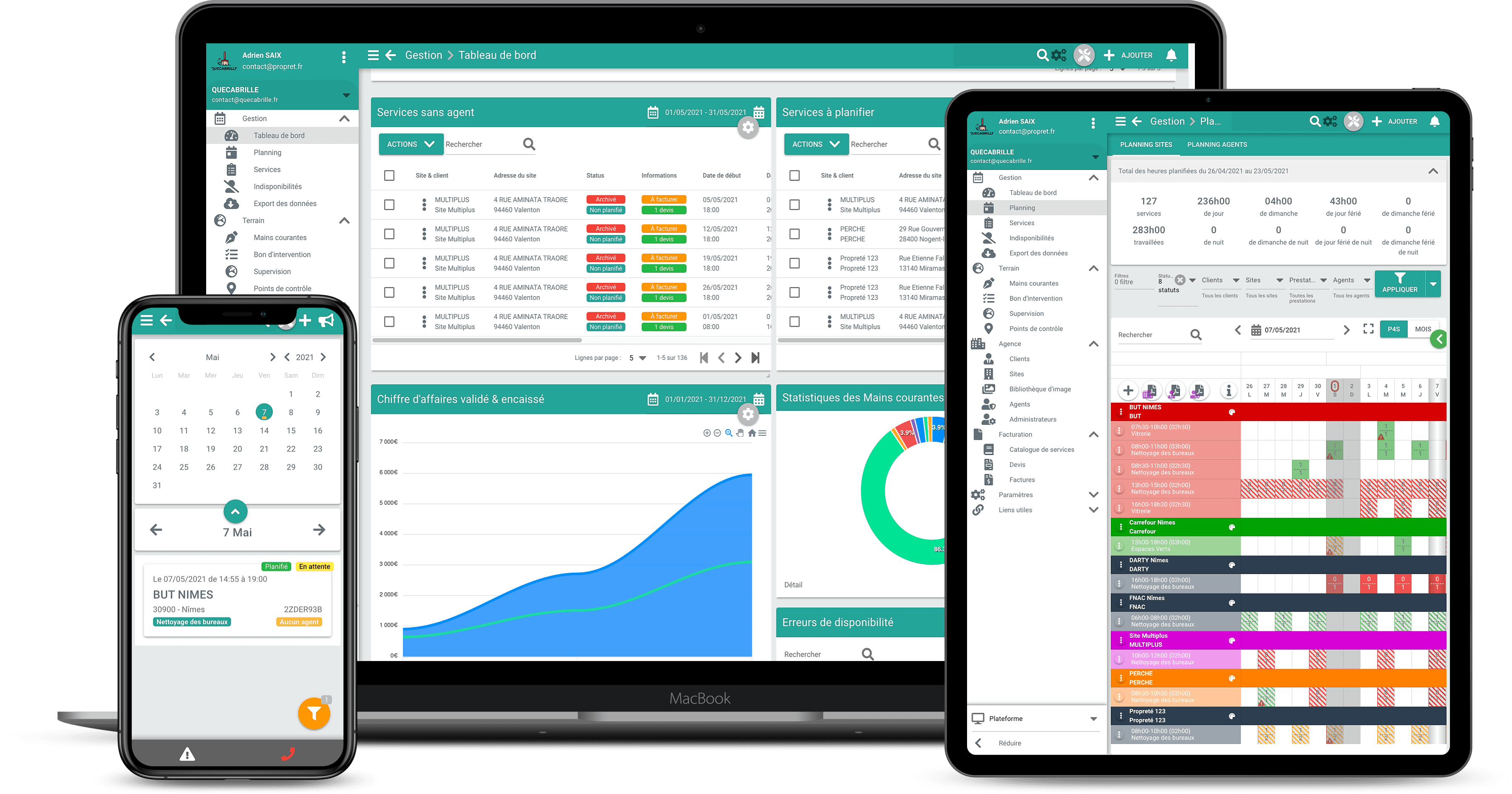 Planning - Tableau de bord - Agent Planning - Tableau de bord - Agent
