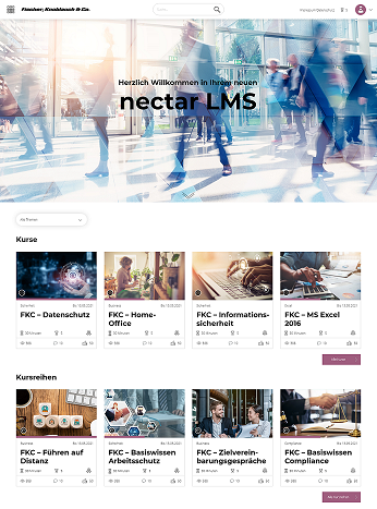 Nectar page d'accueil exemple