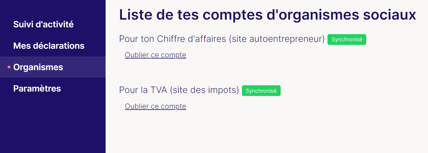 Synchronisation des organismes Synchronisation des organismes
