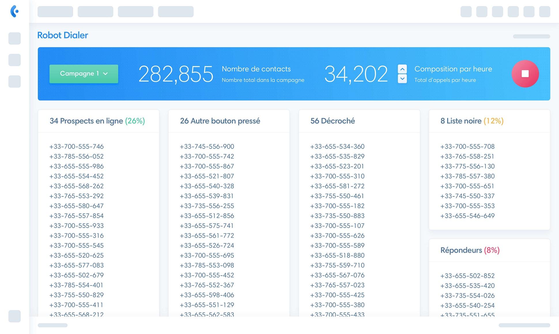 Robot Dialer - Optimisez vos campagnes d'appels sortants