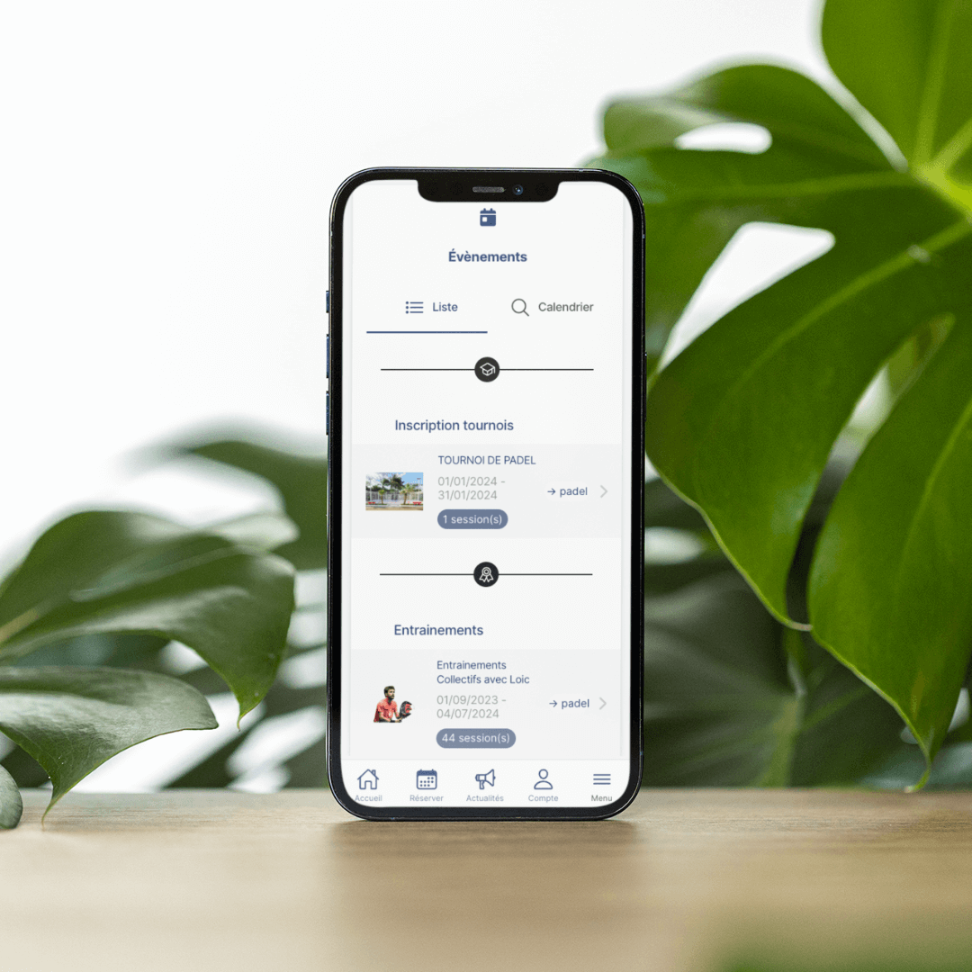 Gestion Sports - Demandez à vos membres de s'inscrire sur vos événements directement sur l'application du club. Simple, efficace et fiable !