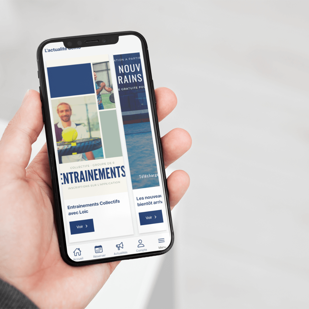 Gestion Sports - Communiquez toutes les informations de votre club sur l'application mobile avec des notifications push, de l'emailing et un blog.