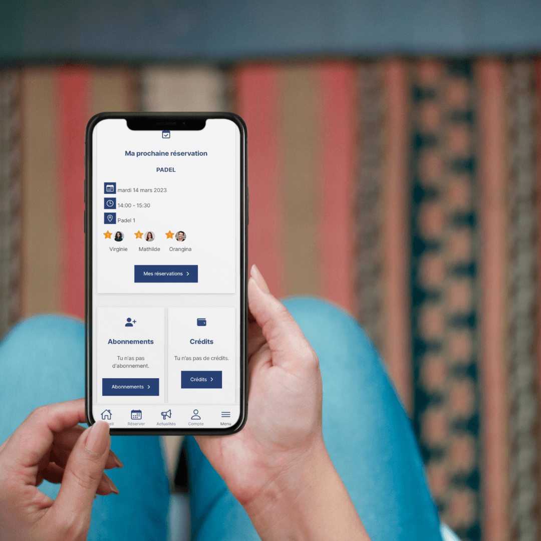 Gestion Sports - Proposez des crédits et des abonnements directement sur l'application mobile de votre club pour une gestion totalement automatisée.