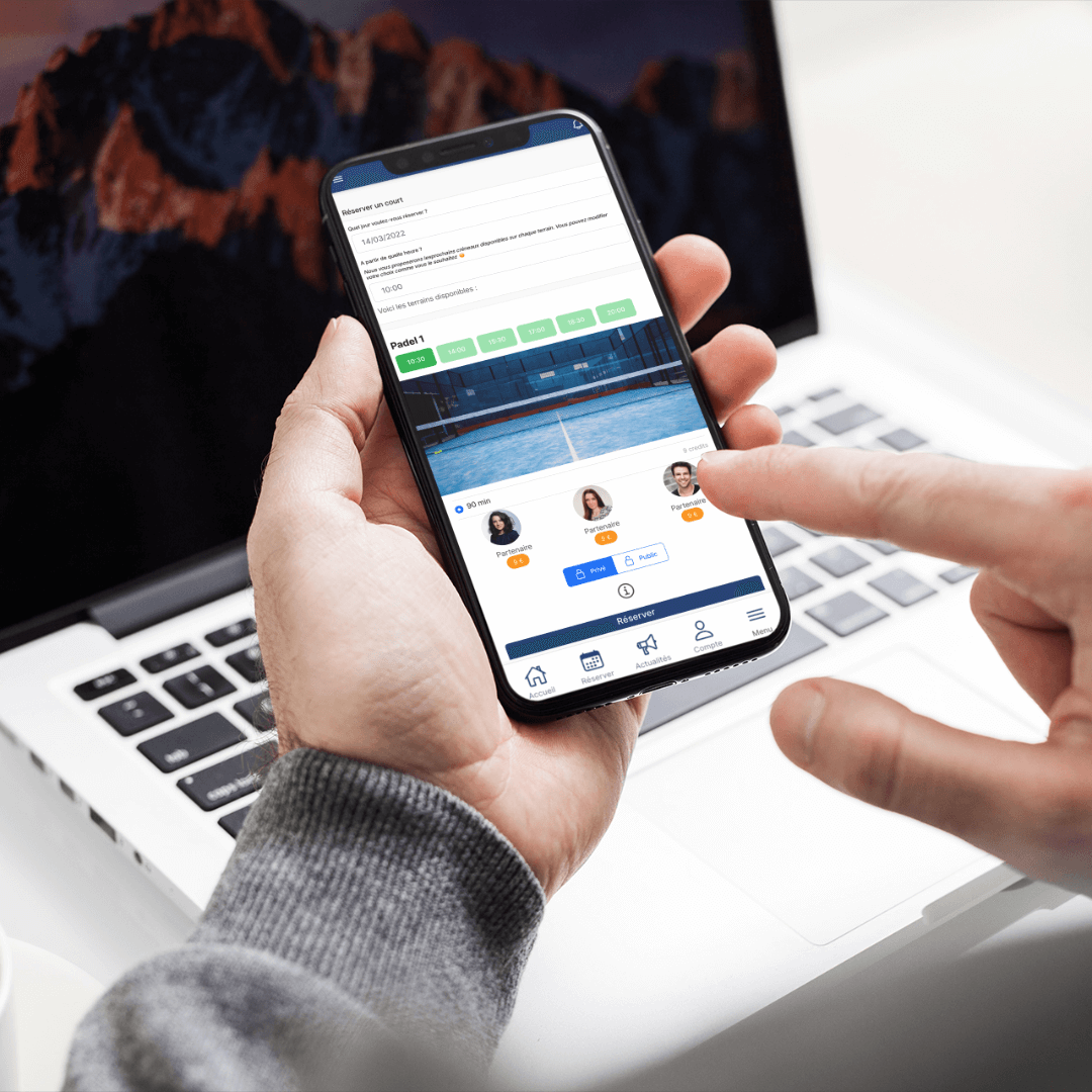 Gestion Sports - Rendez vos joueurs autonomes sur la réservations de vos installation avec une application mobile personnalisée.
