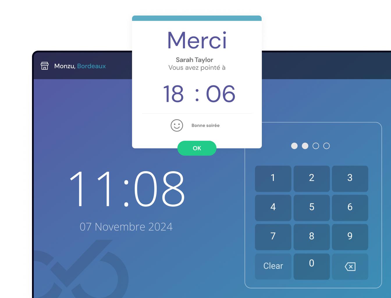 Esperoo - Pointeuse digitale Esperoo : vos équipes pointent facilement, avec ou sans connexion, par code, directement sur tablette.