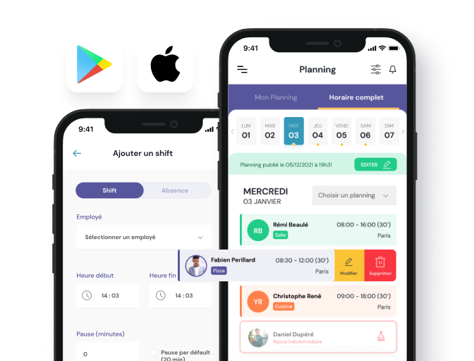 Esperoo - Application Esperoo : planning clair, pointage précis et gestion RH simplifiée, le tout dans une interface intuitive.