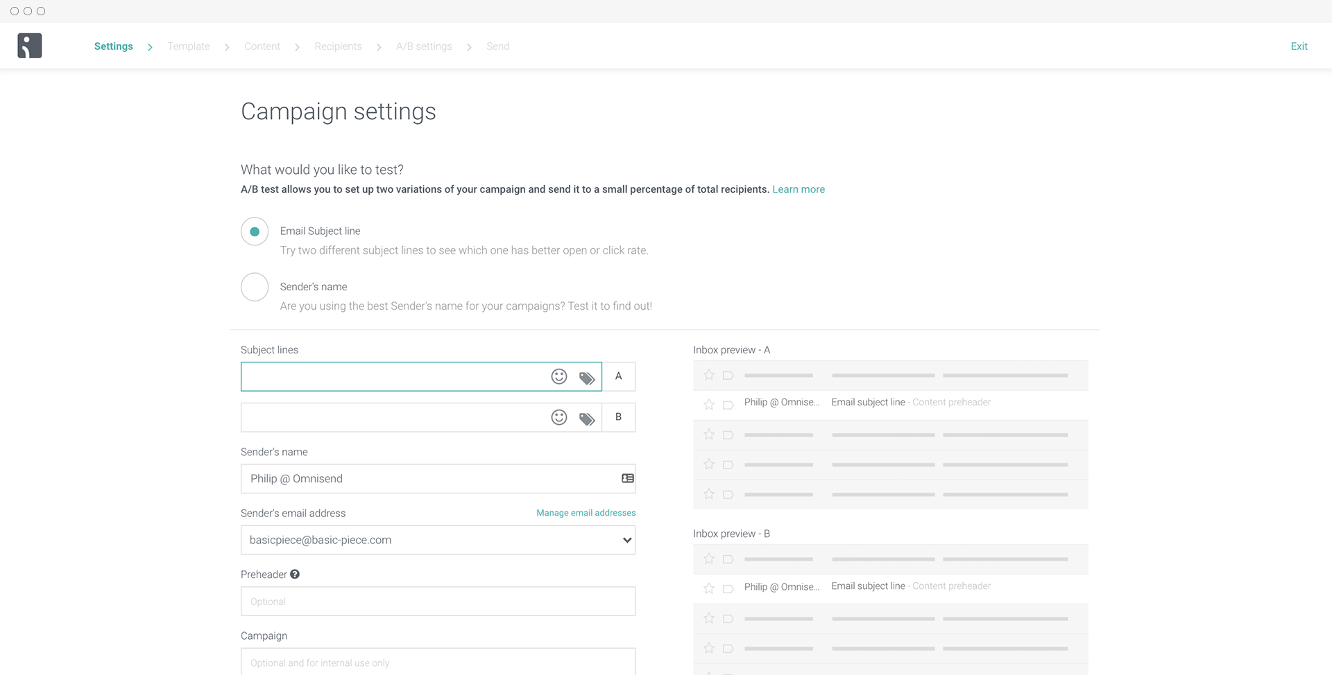 Omnisend - Omnisend A/B Testing