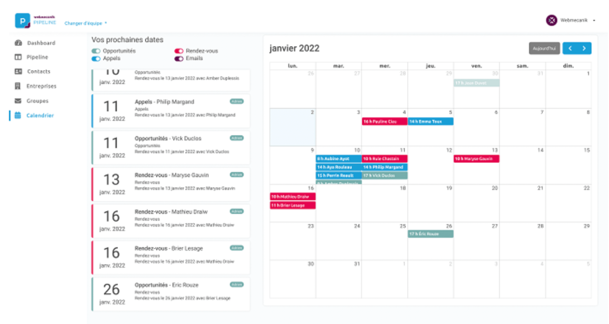 Webmecanik Pipeline - CRM - Screenshot 4