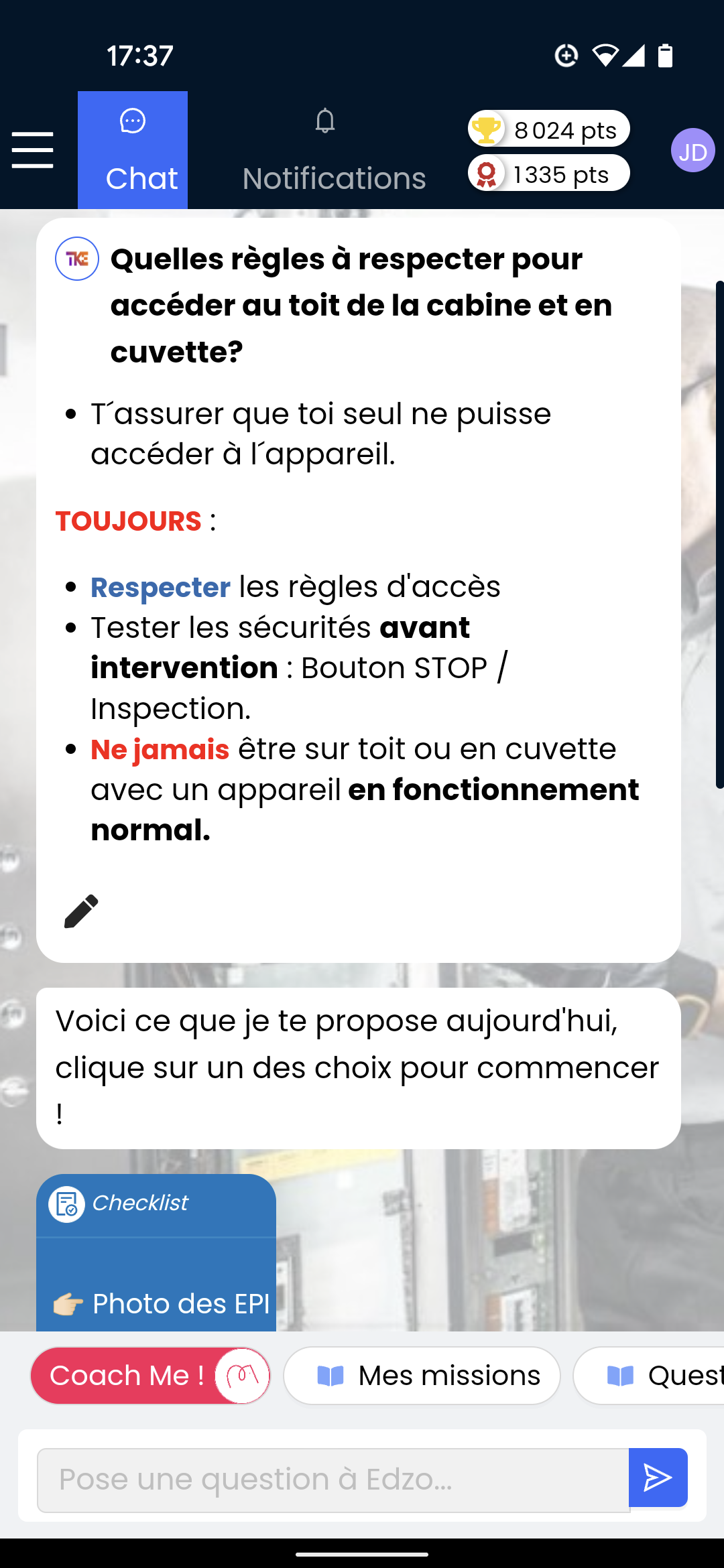 Un parcours de formation Edzo