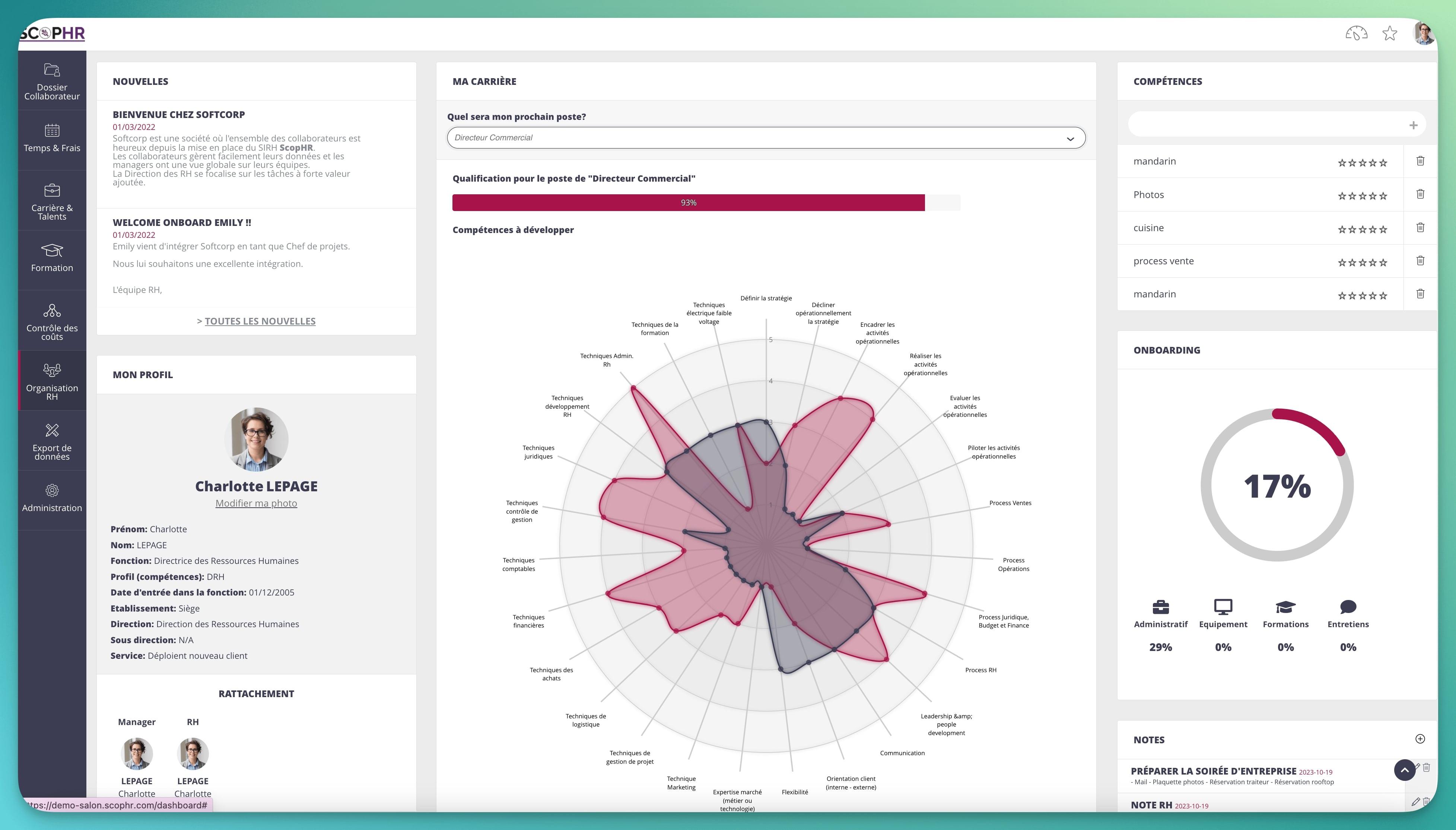 ScopRH - Portail collaborateur