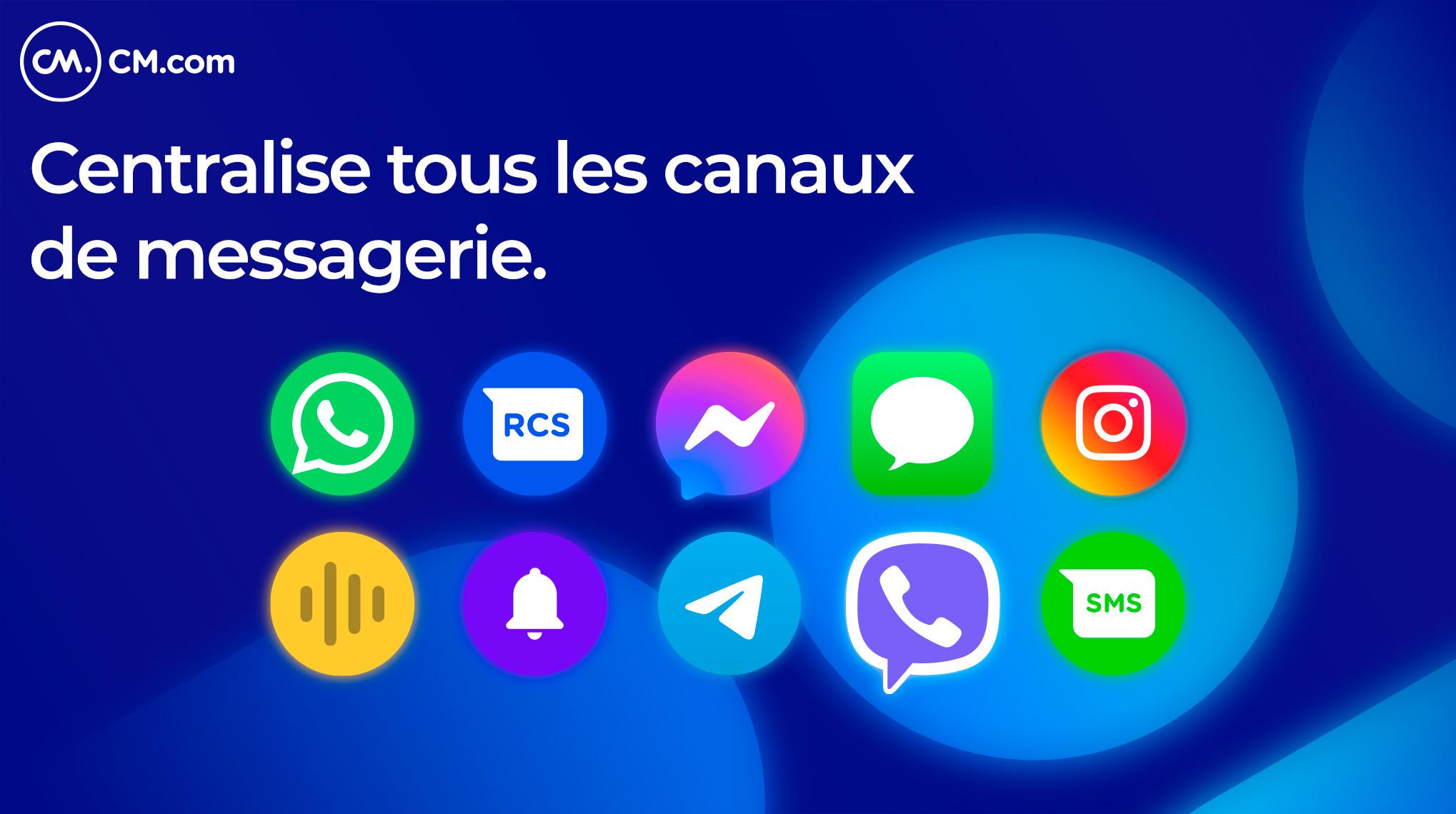 Mobile Service Cloud - Flexibilité totale : compatibilité avec tous les canaux de messagerie.