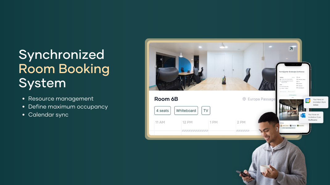 PULT - A better Room Booking system, fully synced with Google Calendar / Outlook, enabling easy resource management