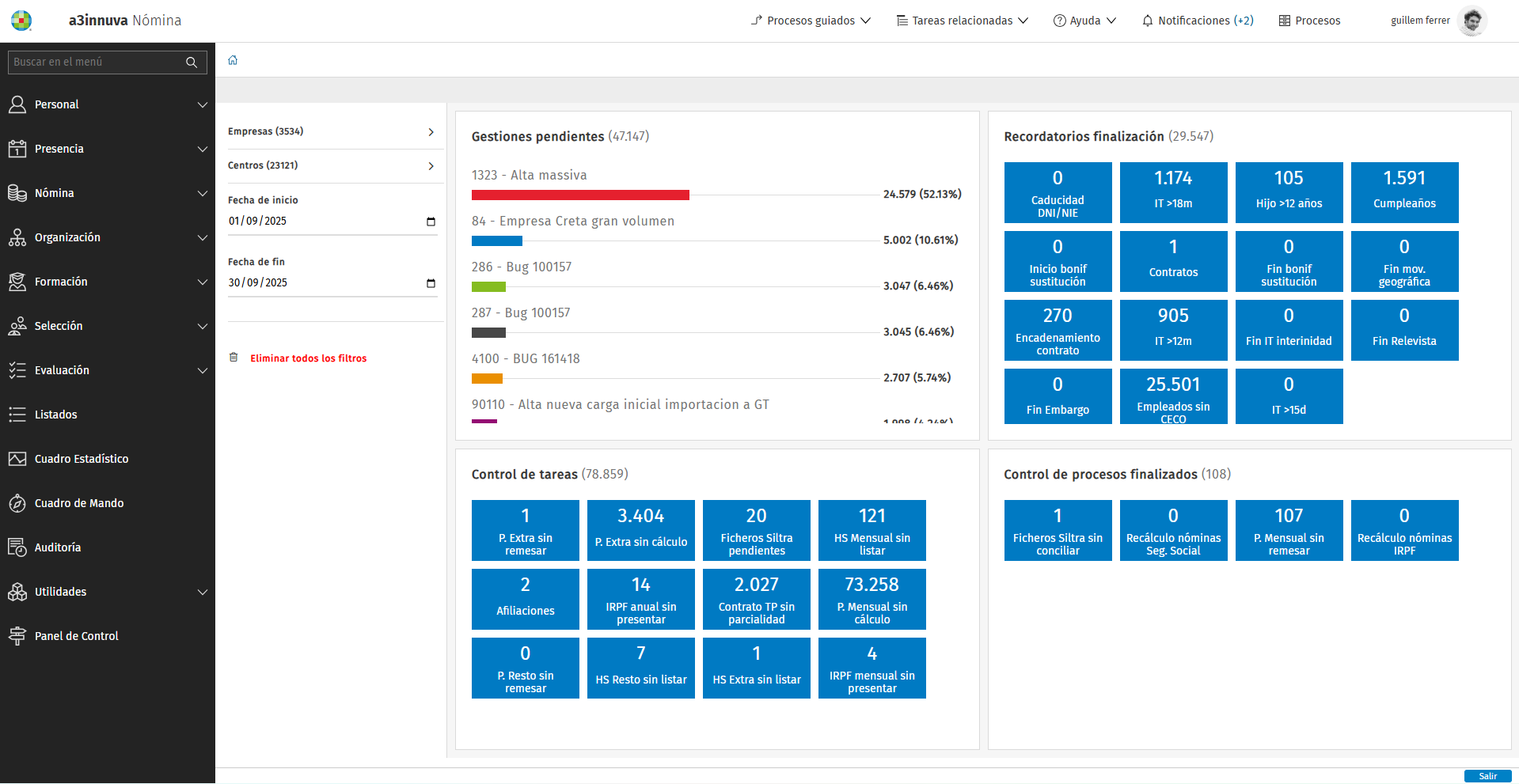 a3innuva Nómina - Descubre el seguimiento inteligente de tareas: recibe avisos cuando algo necesita tu atención.