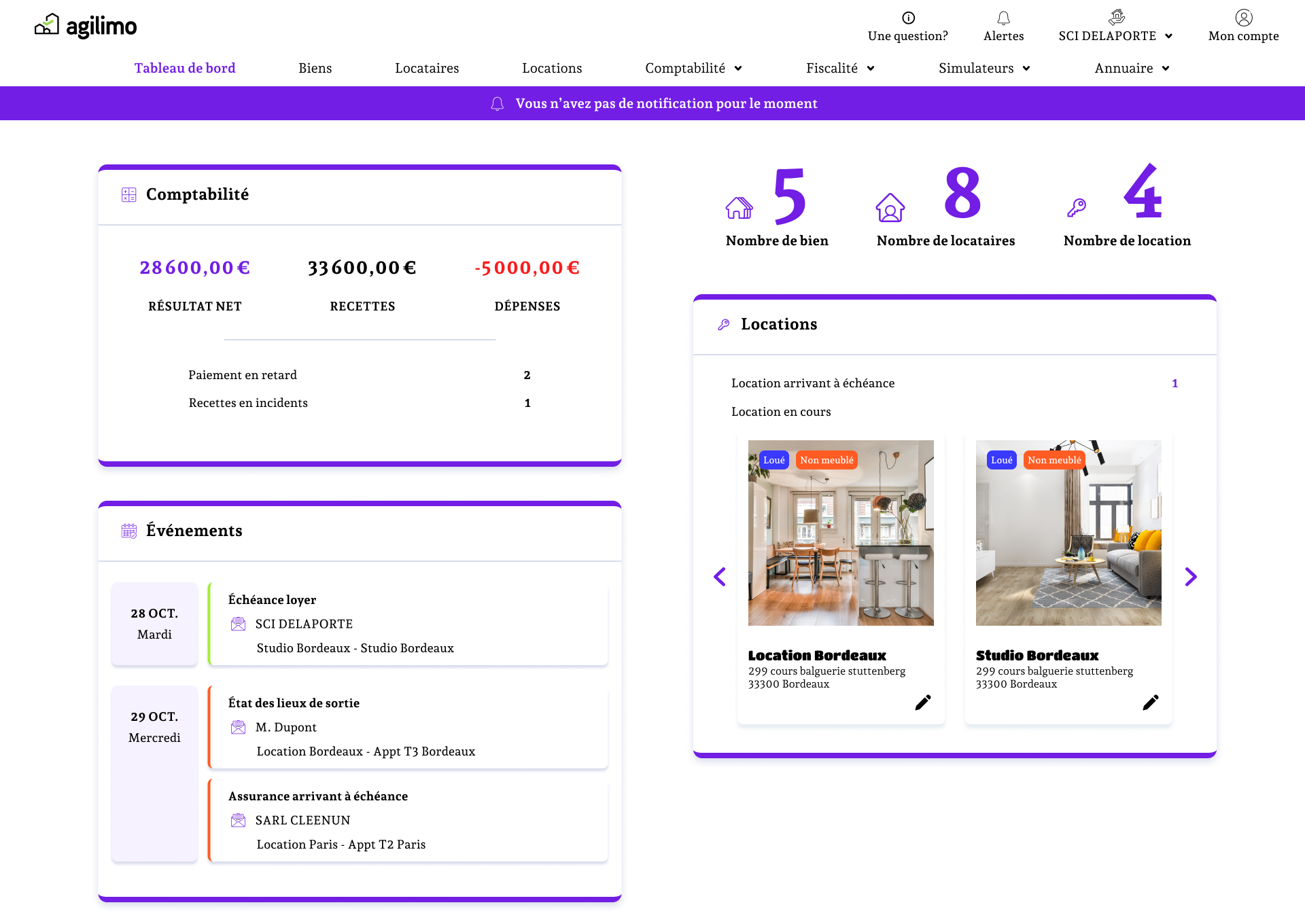Agilimo - Profitez de tous les outils nécessaires à votre gestion de biens