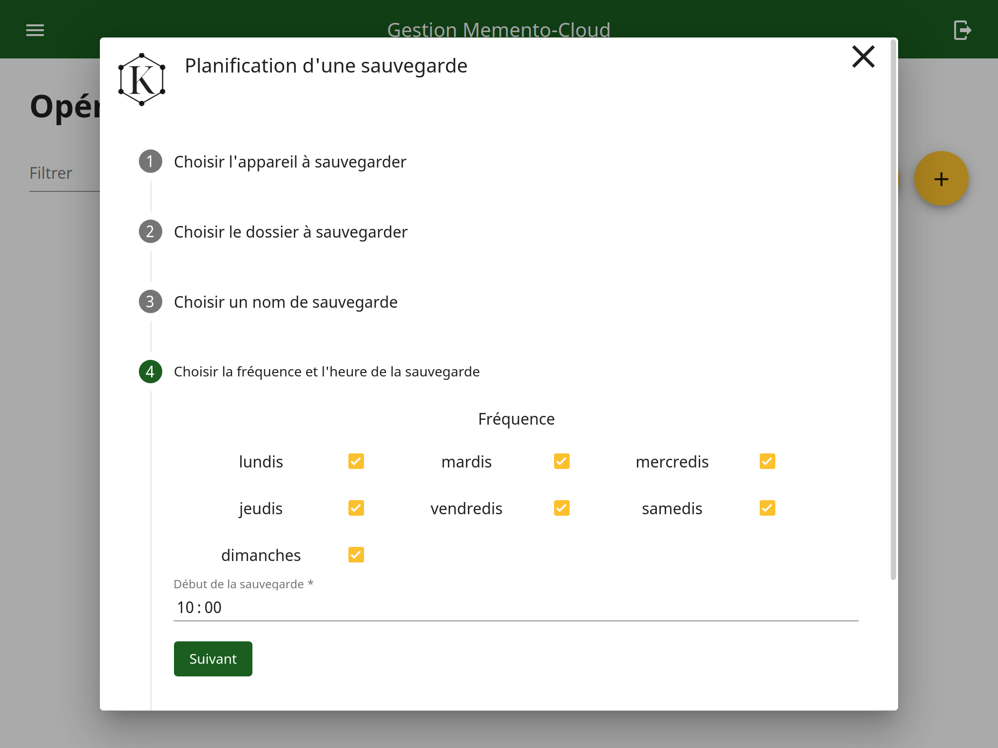 Planifiez simplement les sauvegardes récurrentes