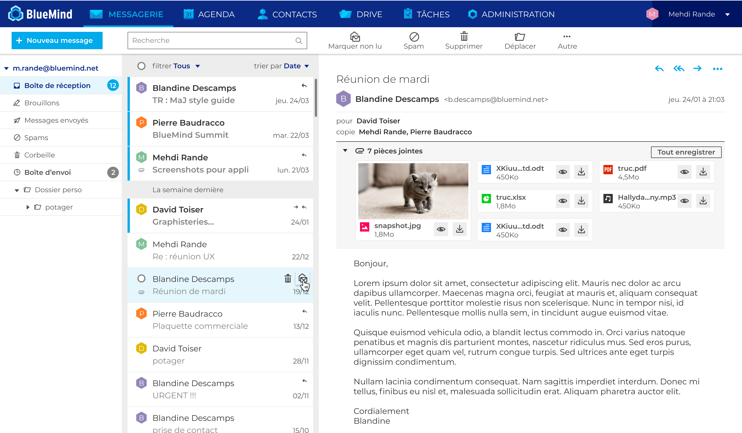 BlueMind - Le webmail de BlueMind