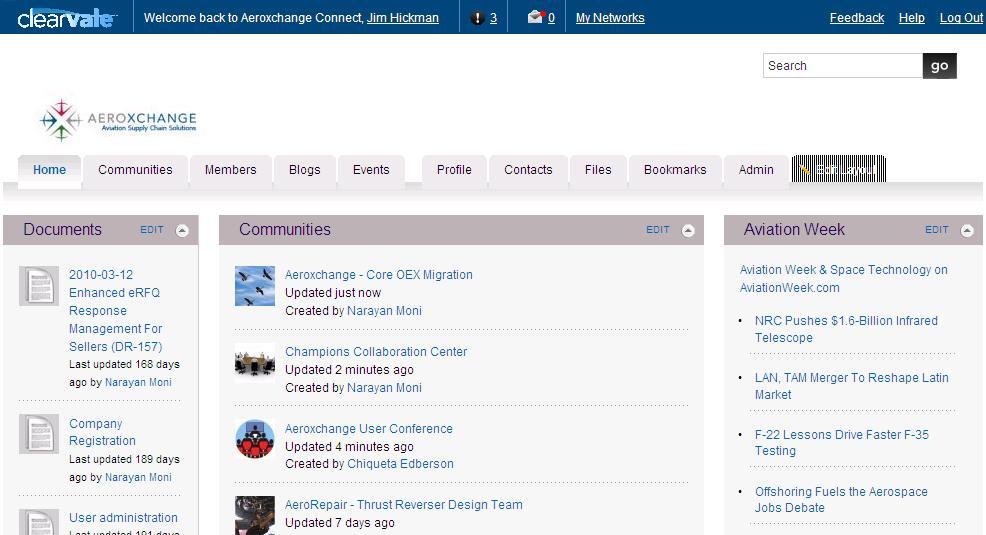 Clearvale: Notifications, Profil utilisateur partagé, Extranet Clearvale: Notifications, Profil utilisateur partagé, Extranet