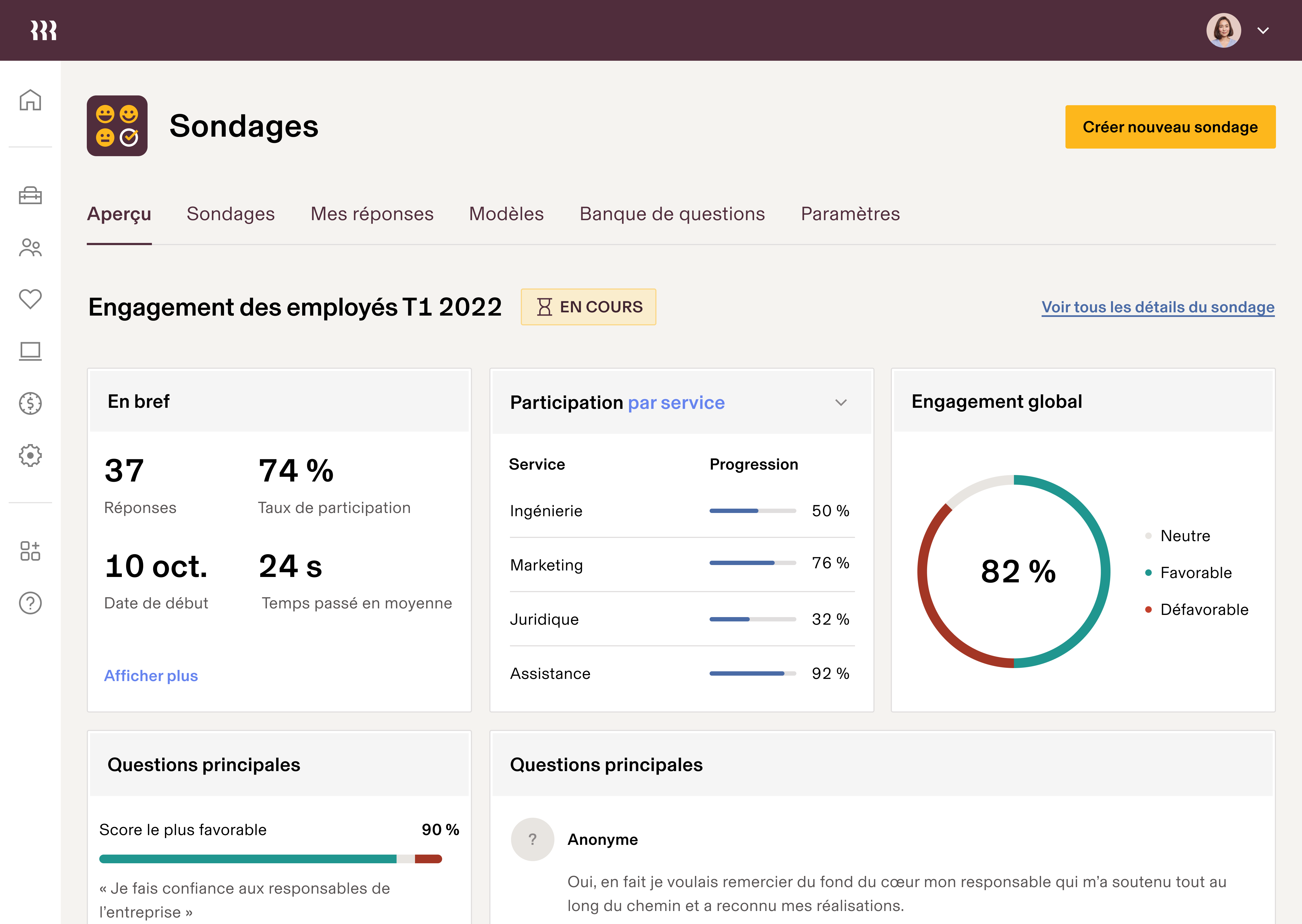 Rippling HR - Sondages internes : Prenez le pouls de vos employés en quelques clics