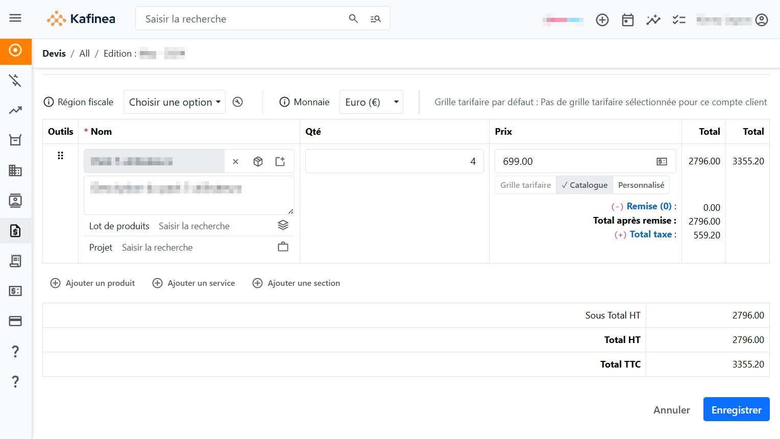 Kafinea - Générez, suivez et personnalisez vos devis en quelques clics, avec prise en compte des grilles tarifaires.
Gagnez en rapidité commerciale et en fluidité administrative.