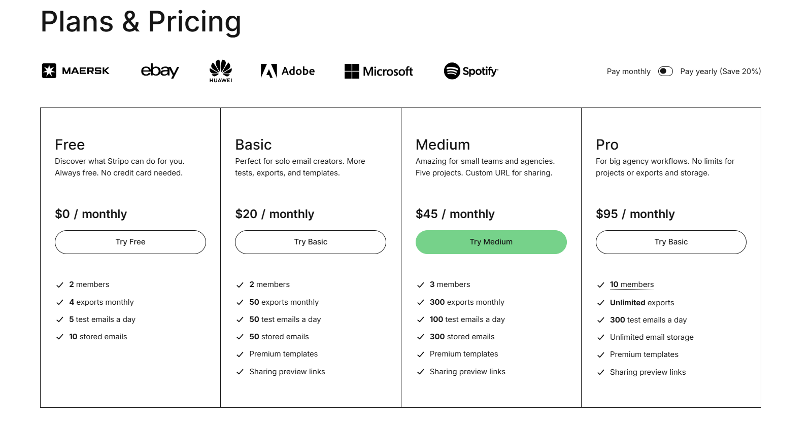 Stripo.email - Stripo.email Pricing