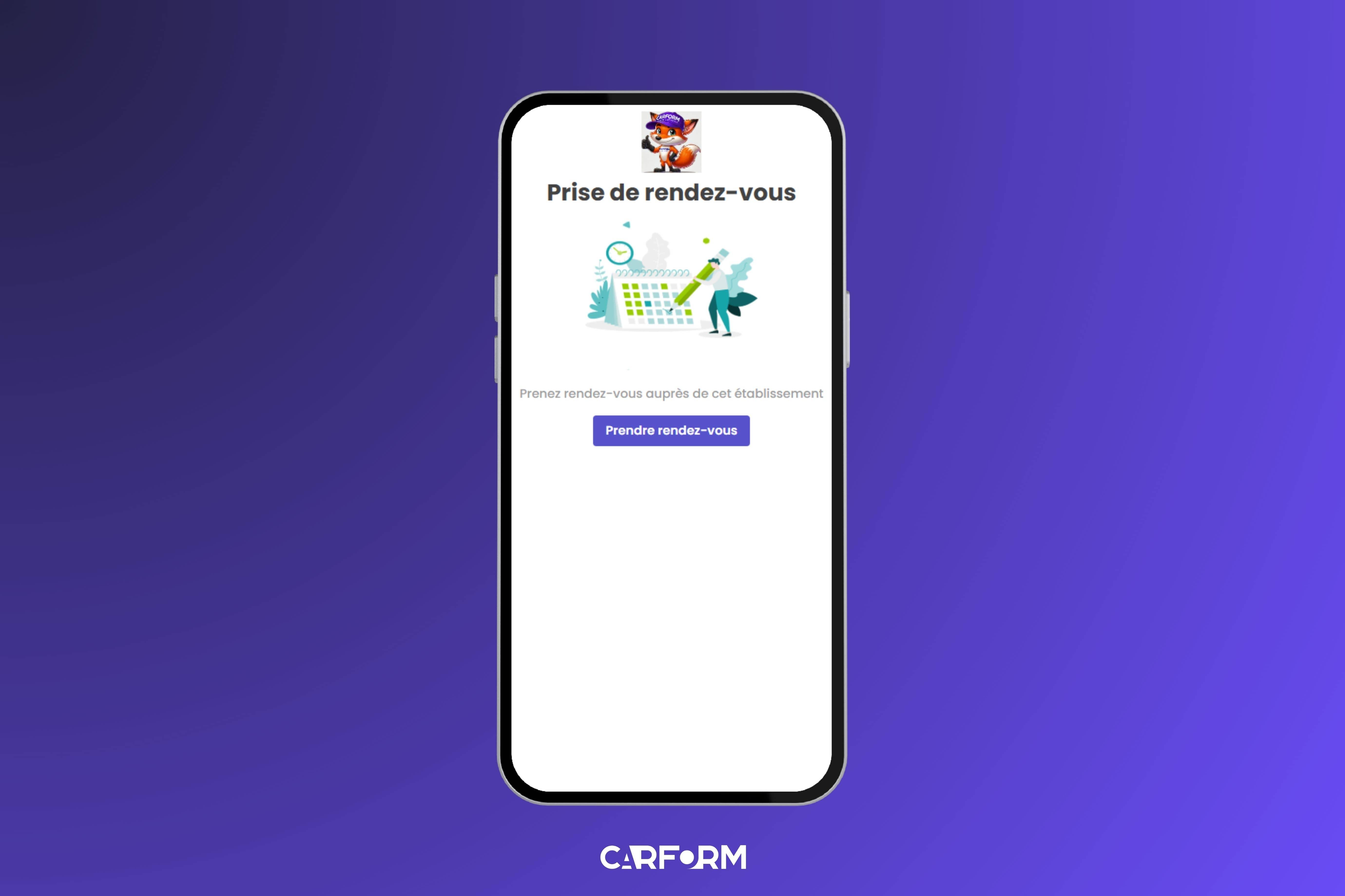 Carform - Laissez vos clients réserver leurs créneaux en ligne, selon vos disponibilités.