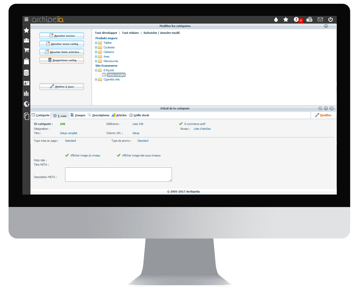 Archipelia - Gestion du canal E-commerce