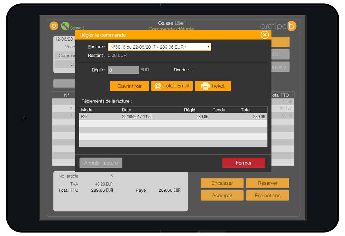 Archipelia - POSia - Caisse tactile et mobile pour la gestion des points de vente