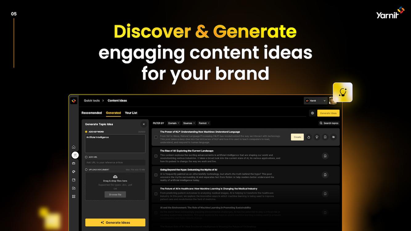 Yarnit - Discover Ideas