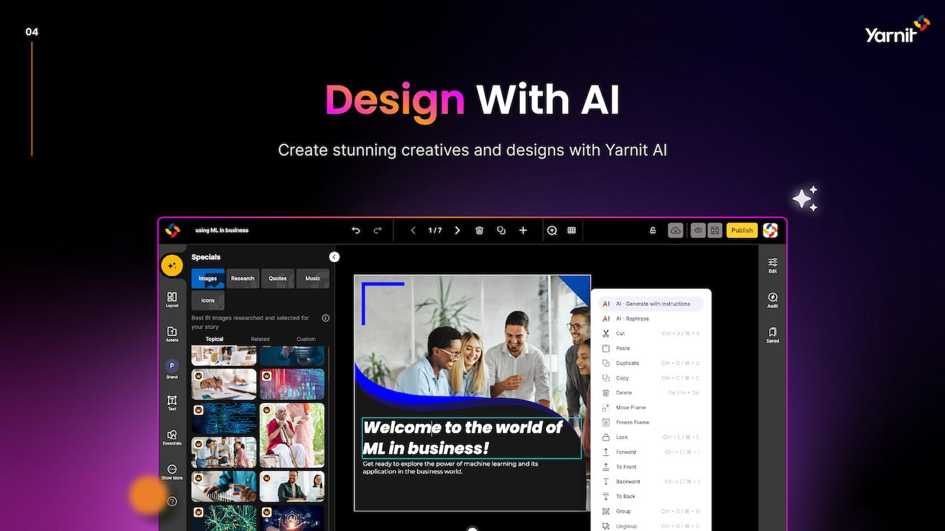 Yarnit - Design creatives with AI