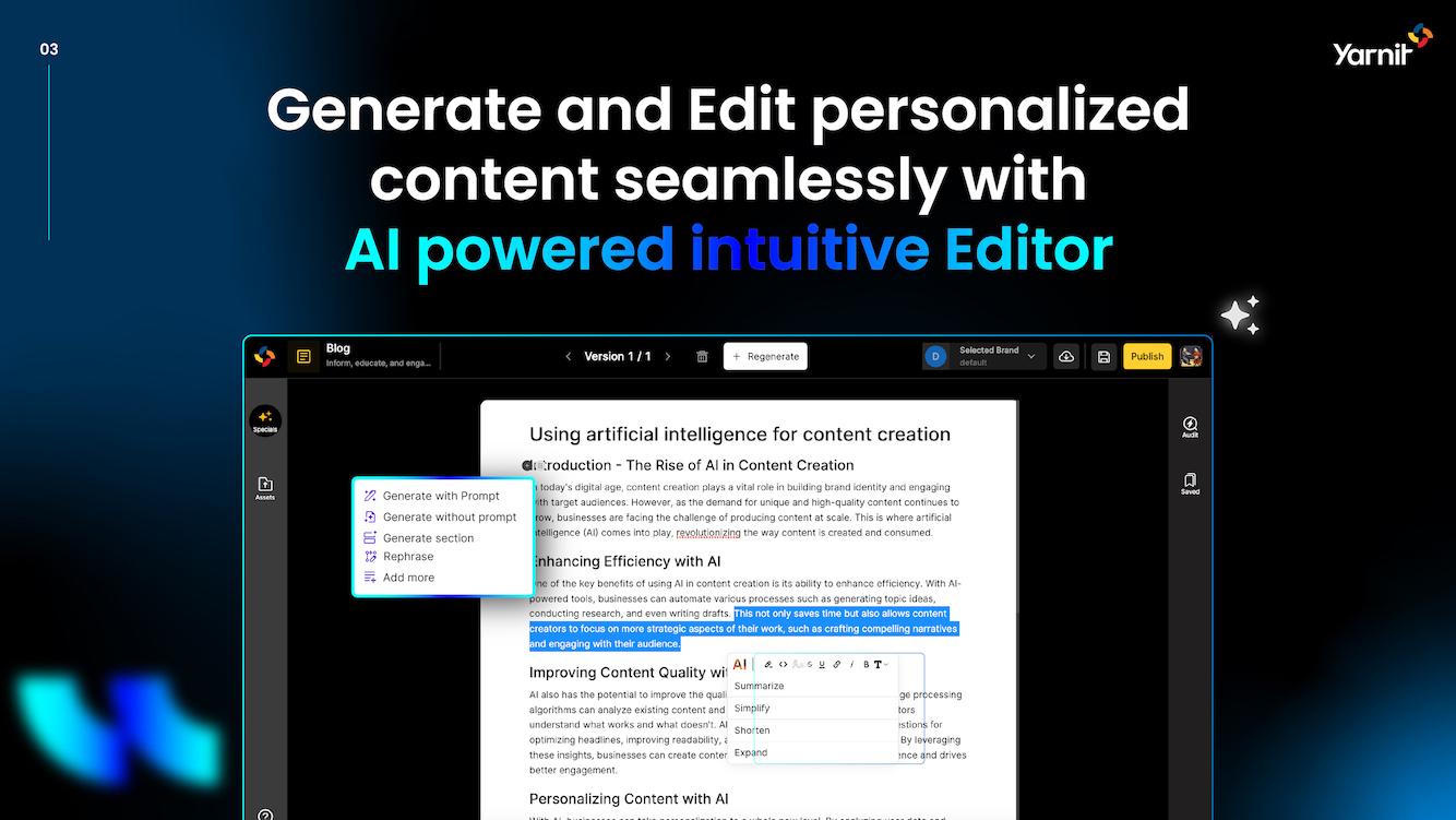 Yarnit - Generate compelling content with AI