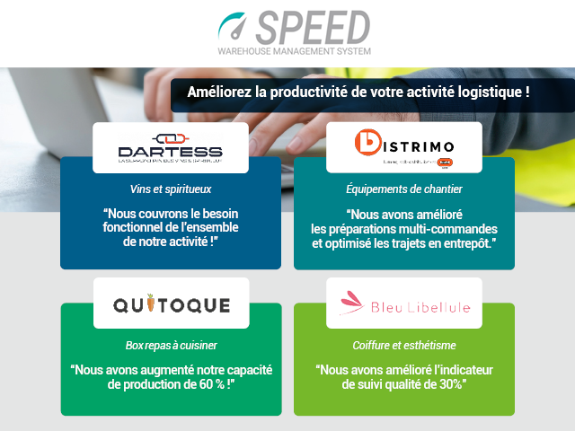 Speed WMS - Découvrez les témoignages de nos clients suite au déploiement de Speed WMS dans leur entrepôt !