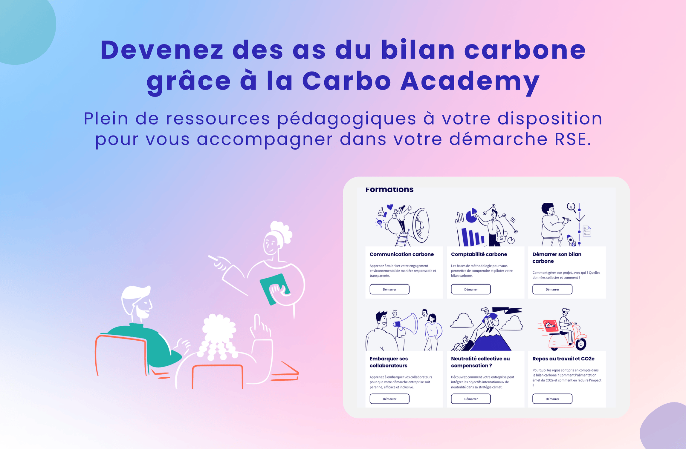 Carbo - Des formations gratuites et pédagogiques pour être incollables sur la RSE.