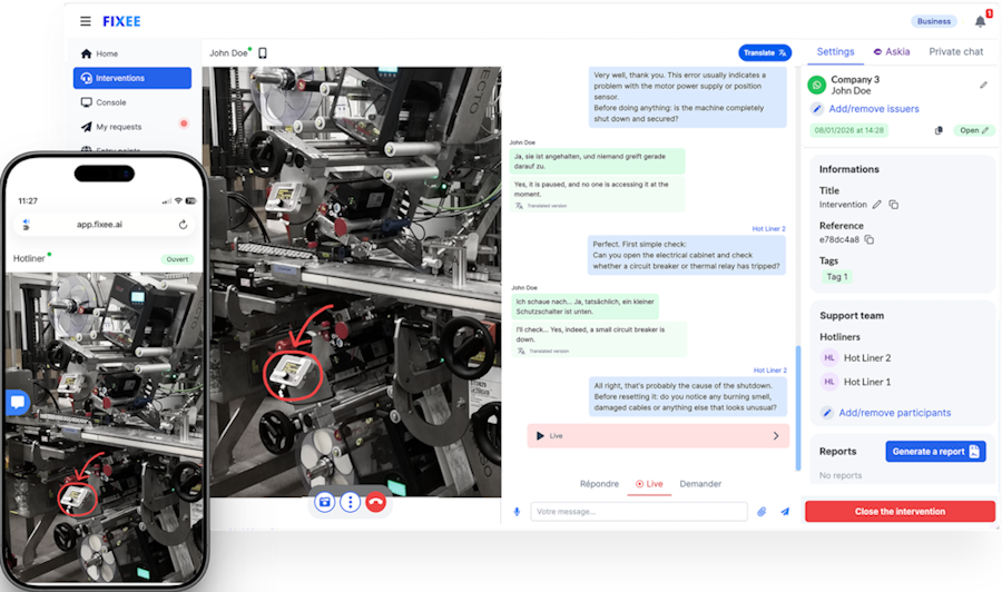 FIXEE - Reduza o tempo de resolução em 50 a 80% com o suporte por vídeo.