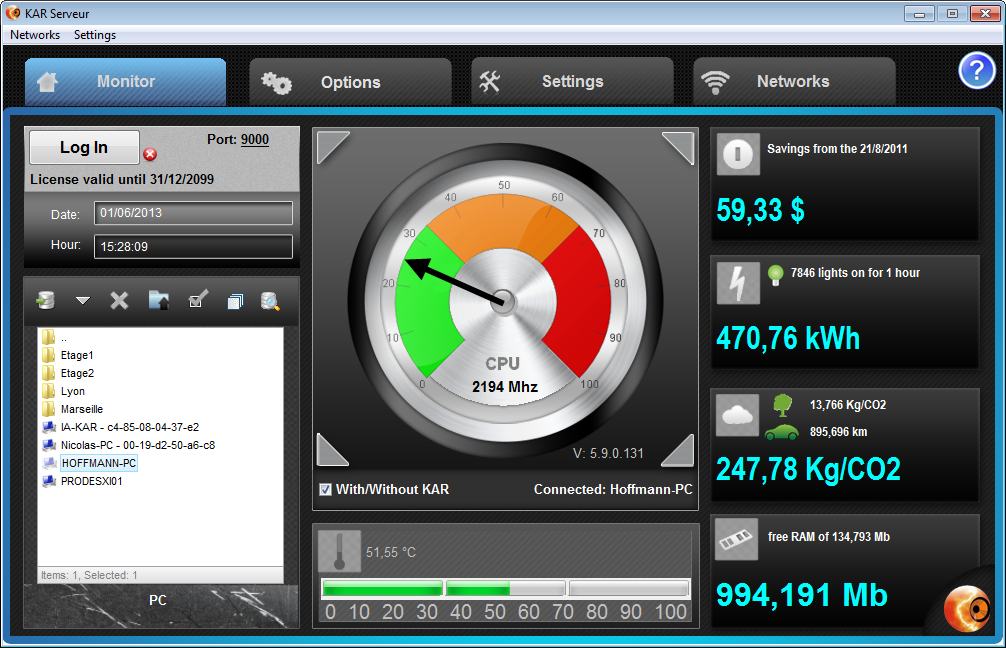 KAR Energy Saver - Data management