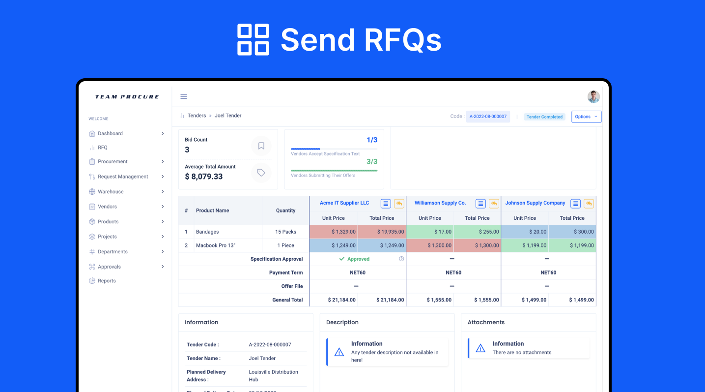 Team Procure - Screenshot 3