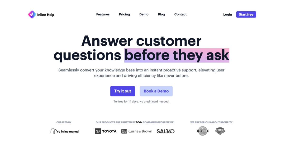 Review Inline Help: Answer customer questions before they ask - Appvizer