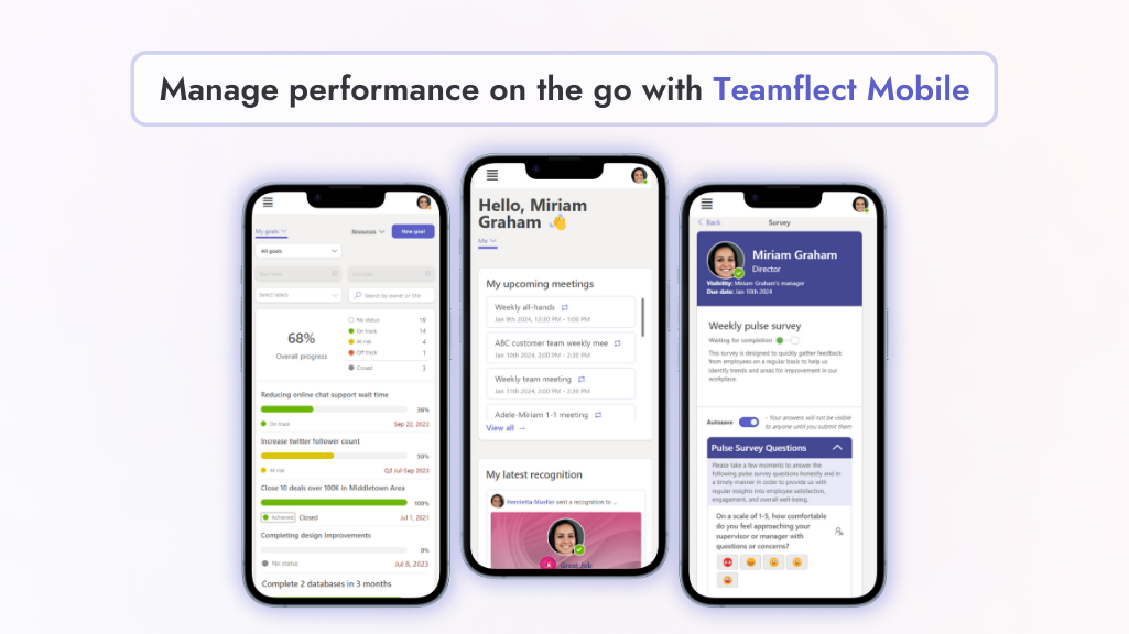 Teamflect - Use Teamflect mobile and manage performance on the go