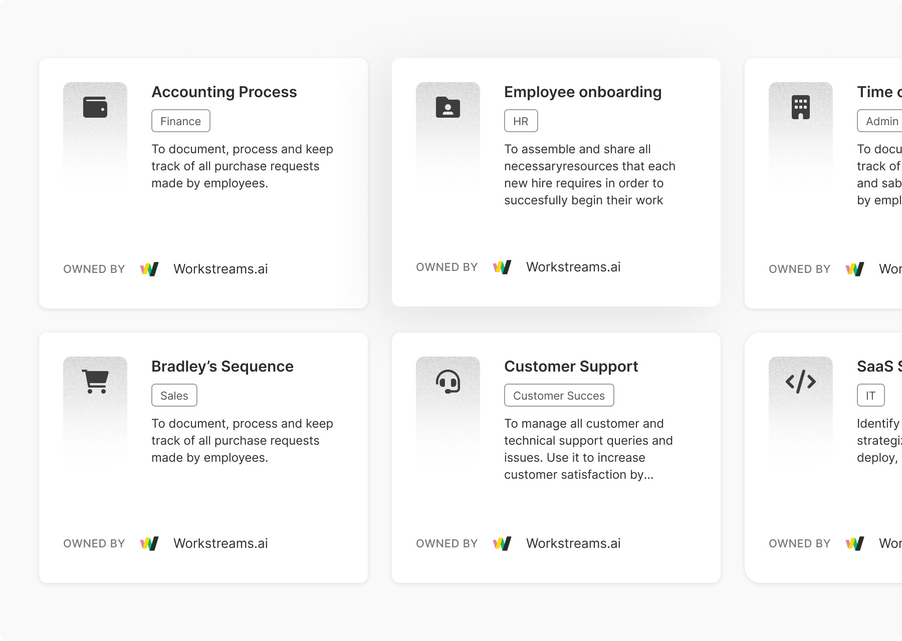 workstreams.ai - Workflow library