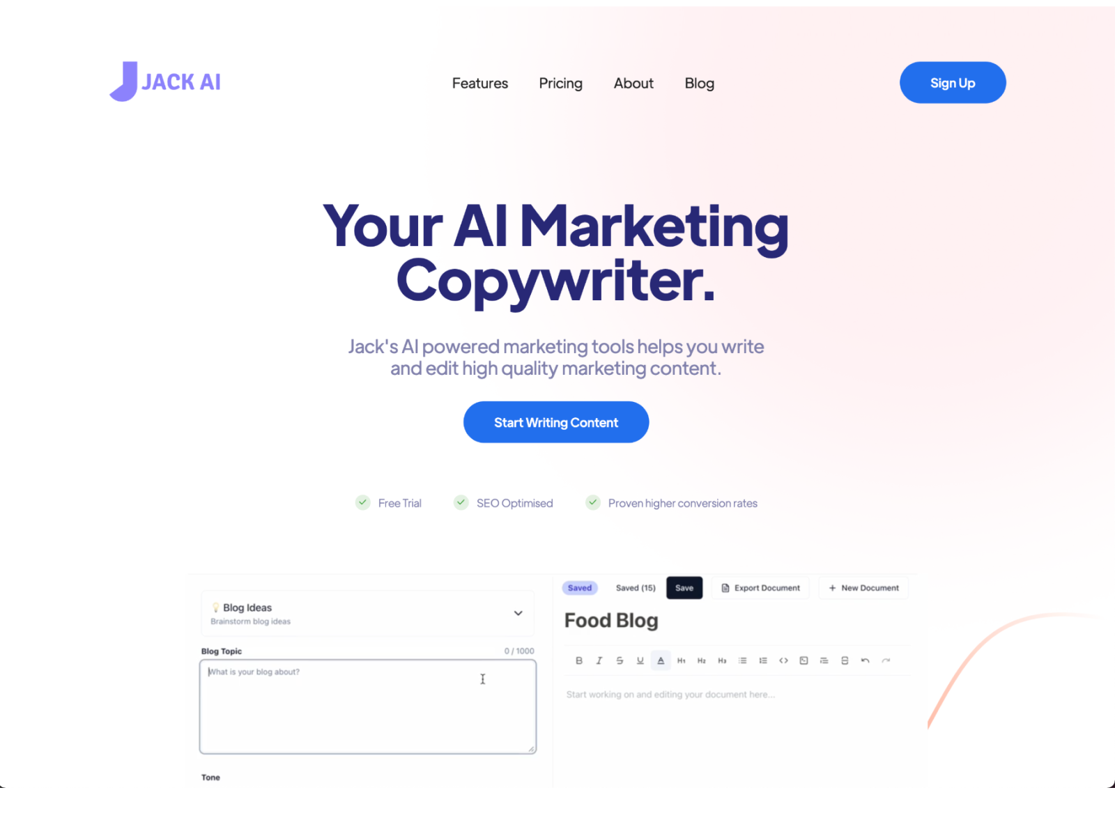 Review Jack AI: AI Marketing Copywriter tool - Appvizer