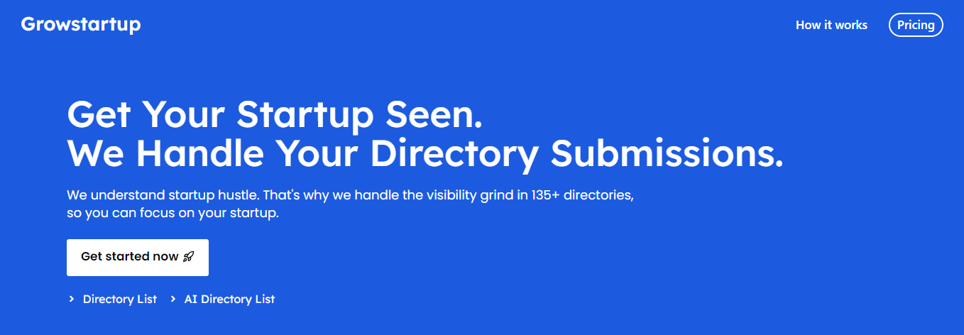 Review Growstartup: Directory Submission for startups. - Appvizer