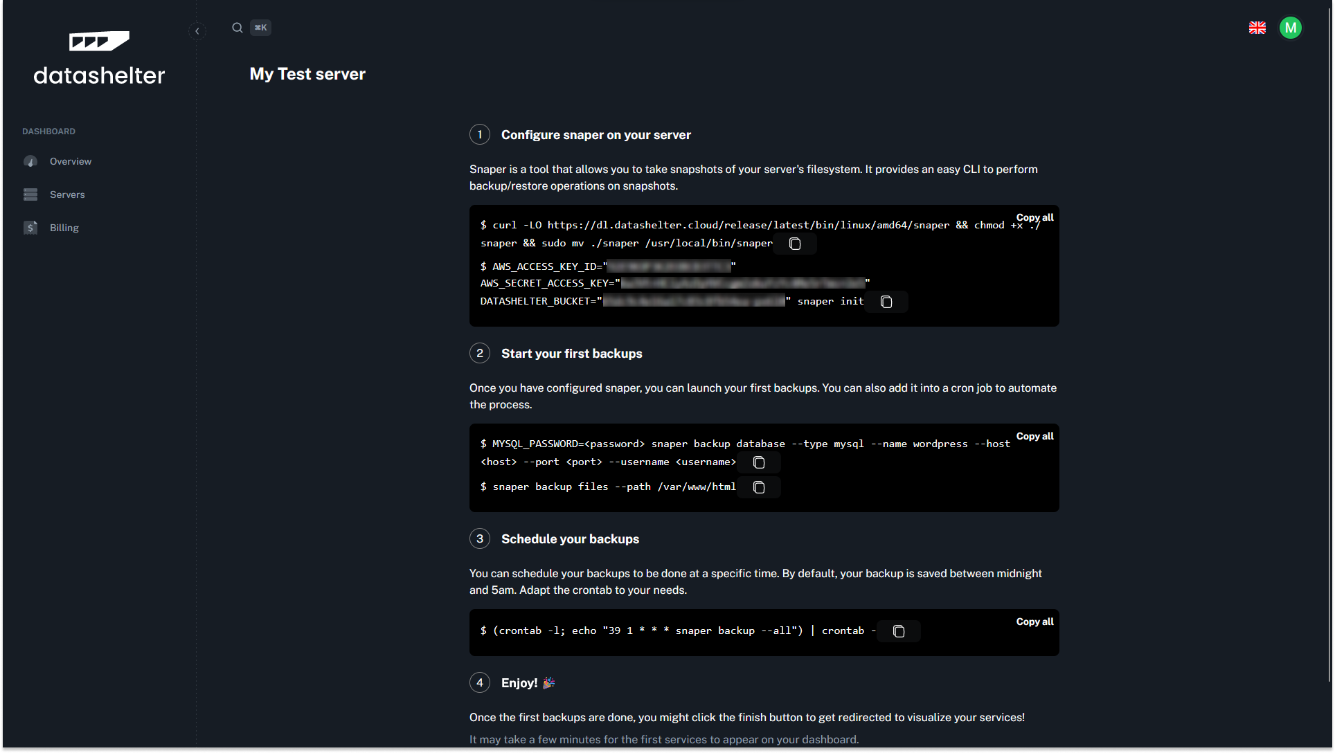 Datashelter - Step 4