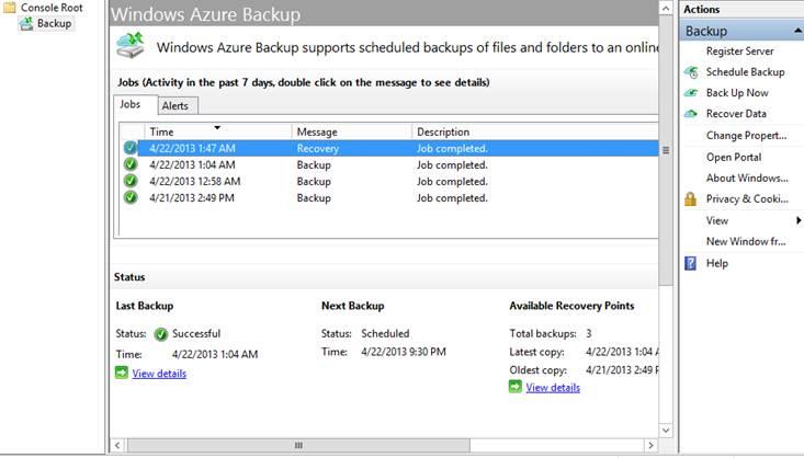 Microsoft Azure Backup: Standard d'encodage avancé (AES), Base de savoir (tutoriels, démos), Assurance contre les pertes de données Microsoft Azure Backup: Standard d'encodage avancé (AES), Base de savoir (tutoriels, démos), Assurance contre les pertes de données
