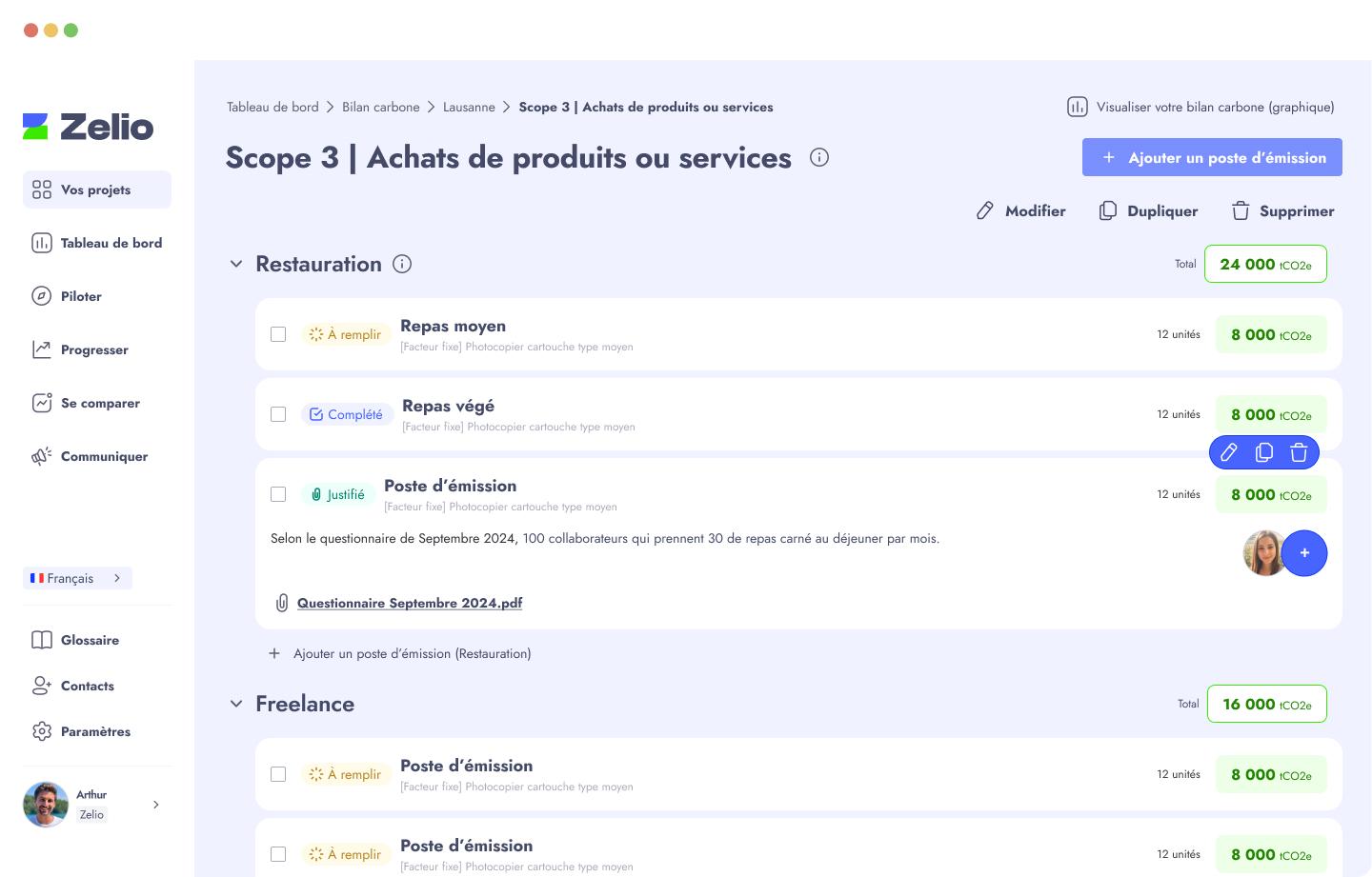 Zelio impact - Vos postes d'émissions normés