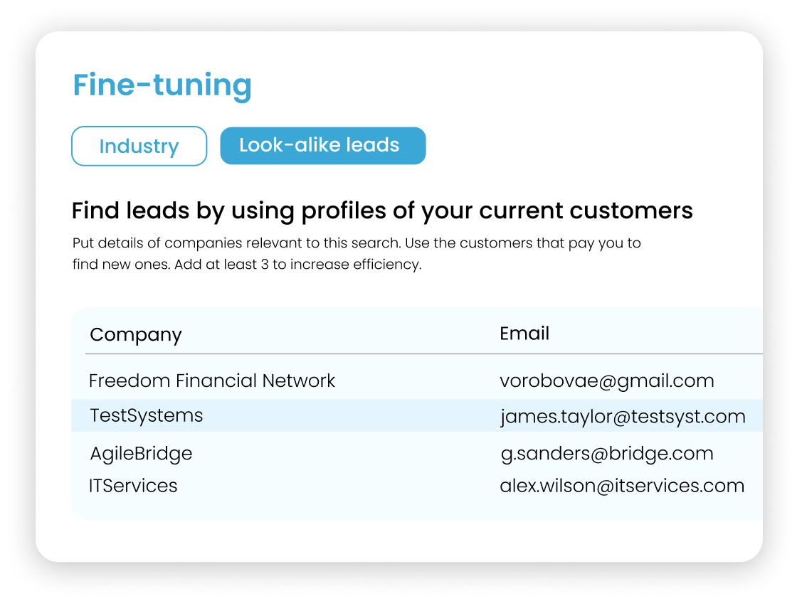GetLeads - Use your most valuable customers to find new ones.