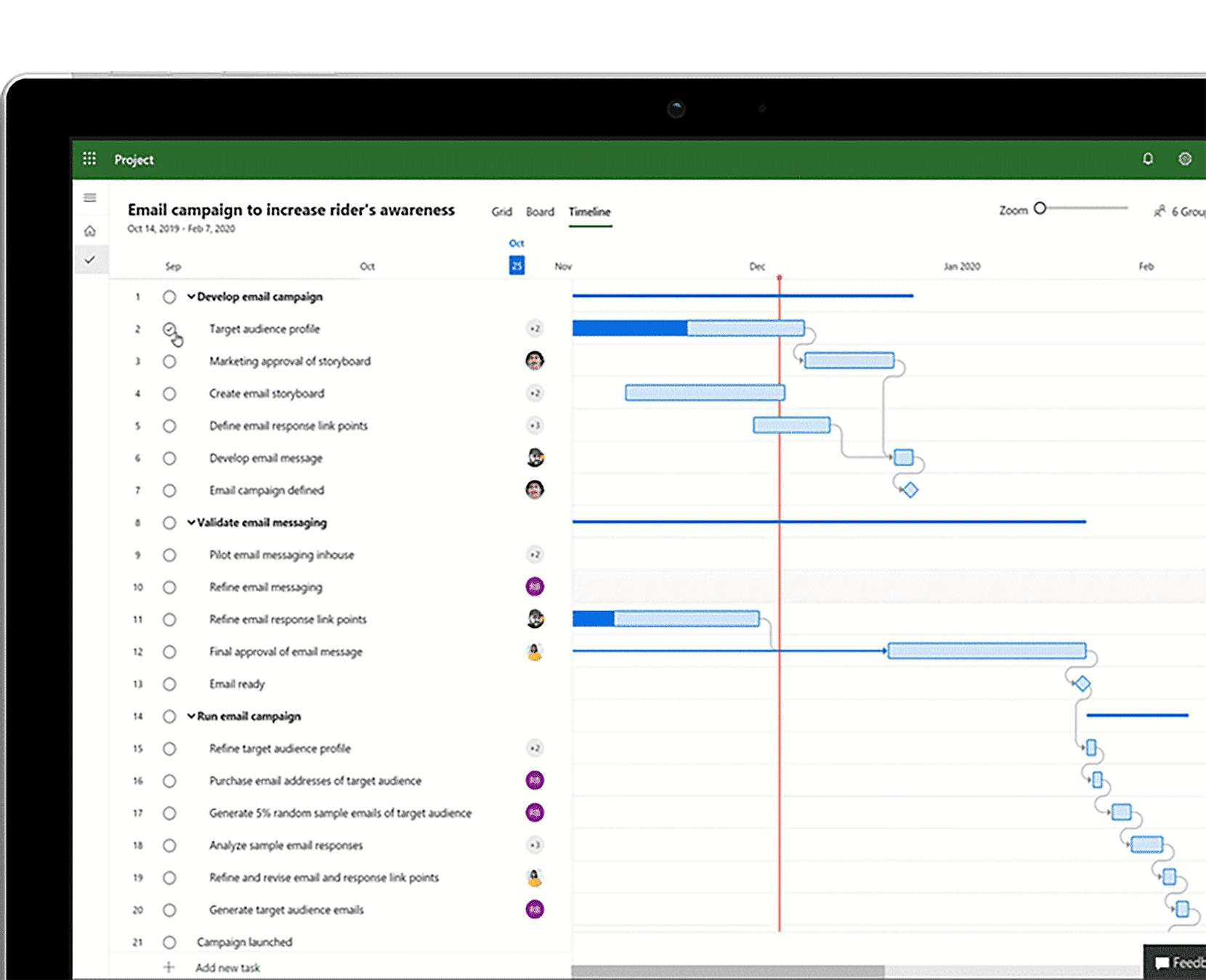 Microsoft Project - Capture d'écran 1